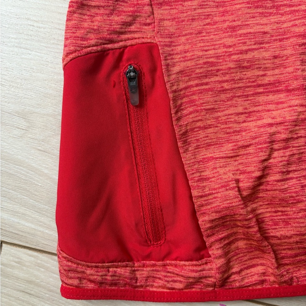 Nike Running Dri-FIT Long Sleeve Top M Coral Thumb Holes Reflective Zip Pocket - Picture 7 of 7